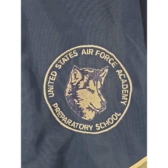 Vintage US Air Force Academy Hooded Windbreaker Jacket Prep School USA Made Sz M - Picture 2 of 14